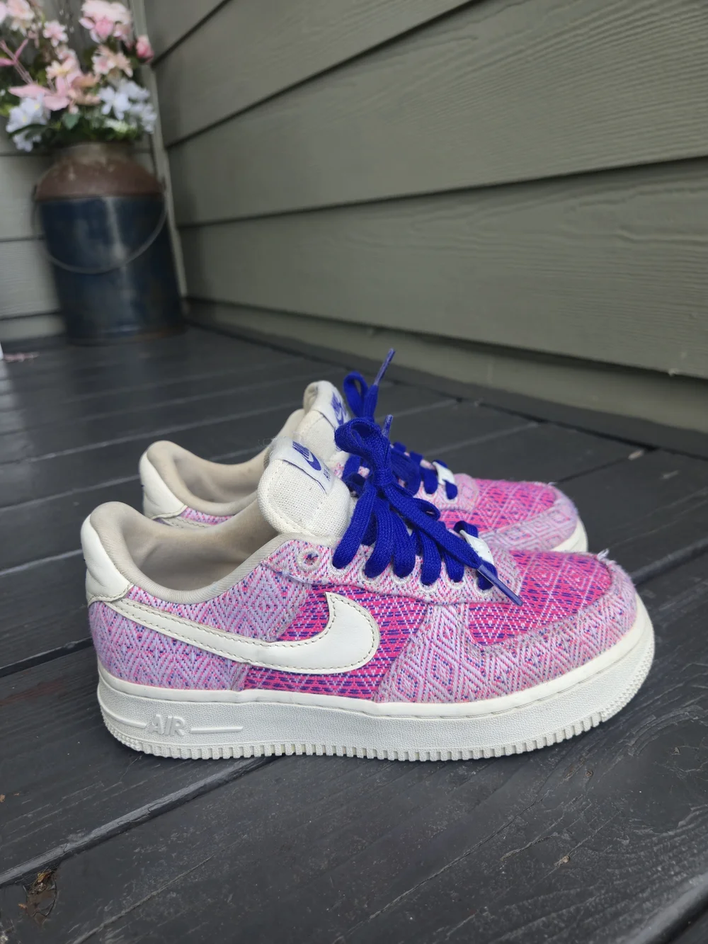 Nike Air Force 1 Low Pink 'Woven Together' Sneakers - Picture 3 of 14